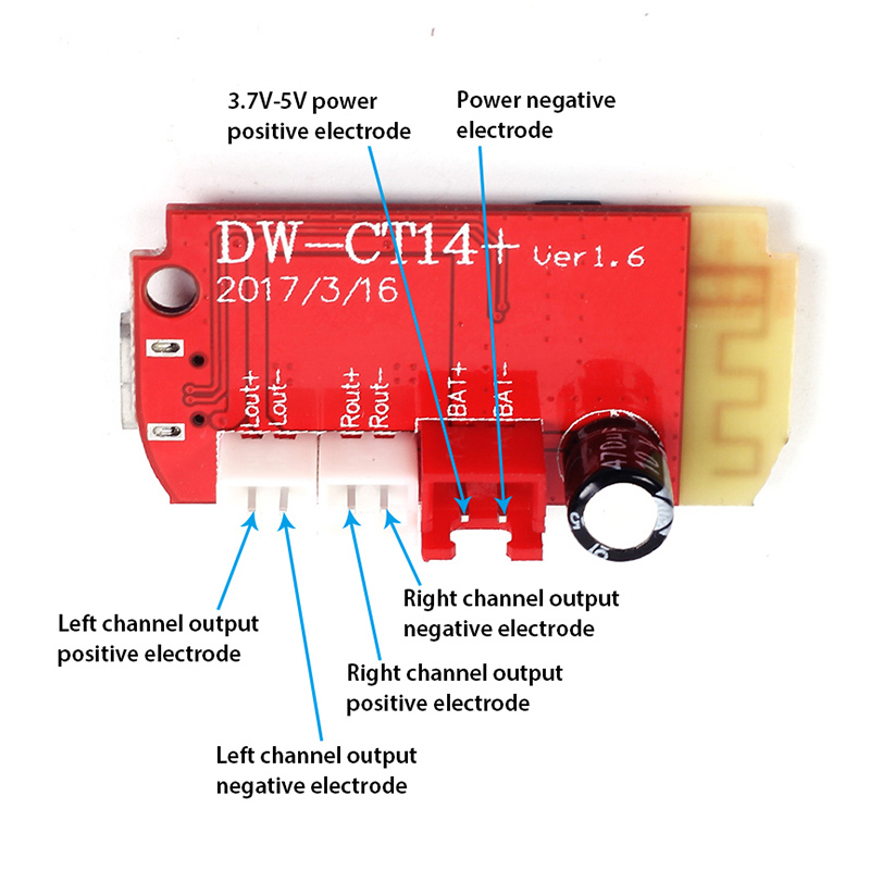 Bảng Mạch Khuếch Đại Âm Thanh Kỹ Thuật Số DC 3.7V 5V 5W-INTL