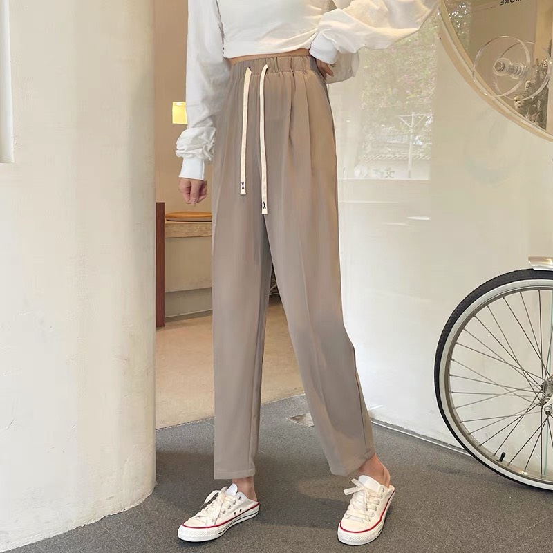 [25-27/4 Hoàn tiền 15%]Quần Baggy nữ lưng chun vải ruby mềm mịn mát m836