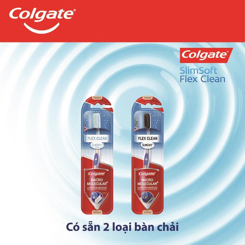 Combo 4 Bàn chải đánh răng Colgate SlimSoft Flex Clean THAN ĐEN