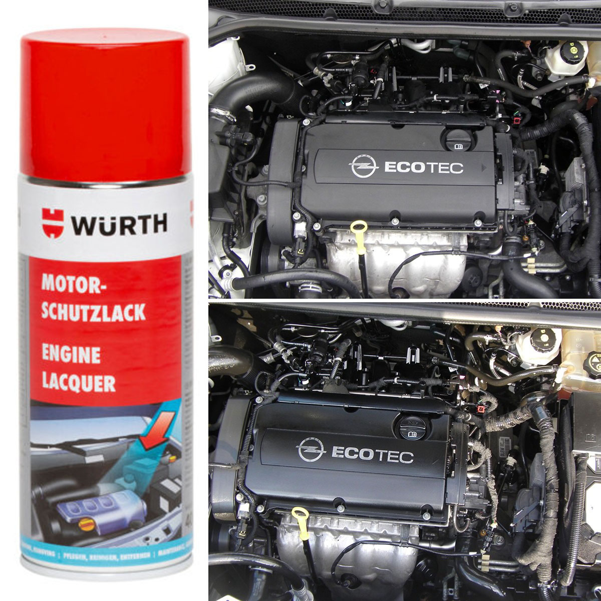 Chai Xịt Phủ Bóng Bảo Vệ Khoang Động Cơ Wurth Engine Protective 400ML