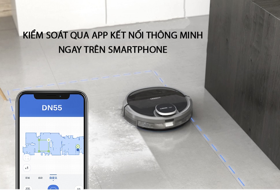 Robot hút bụi lau nhà Ecovacs Deebot DN55 (Ozmo900)