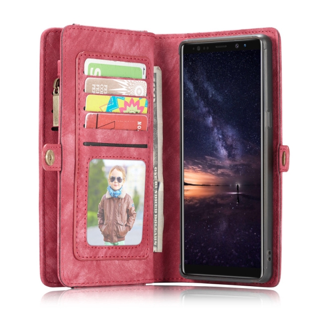 Bao da PU dạng ví dài retro cho điện thoại Samsung Galaxy Note 9