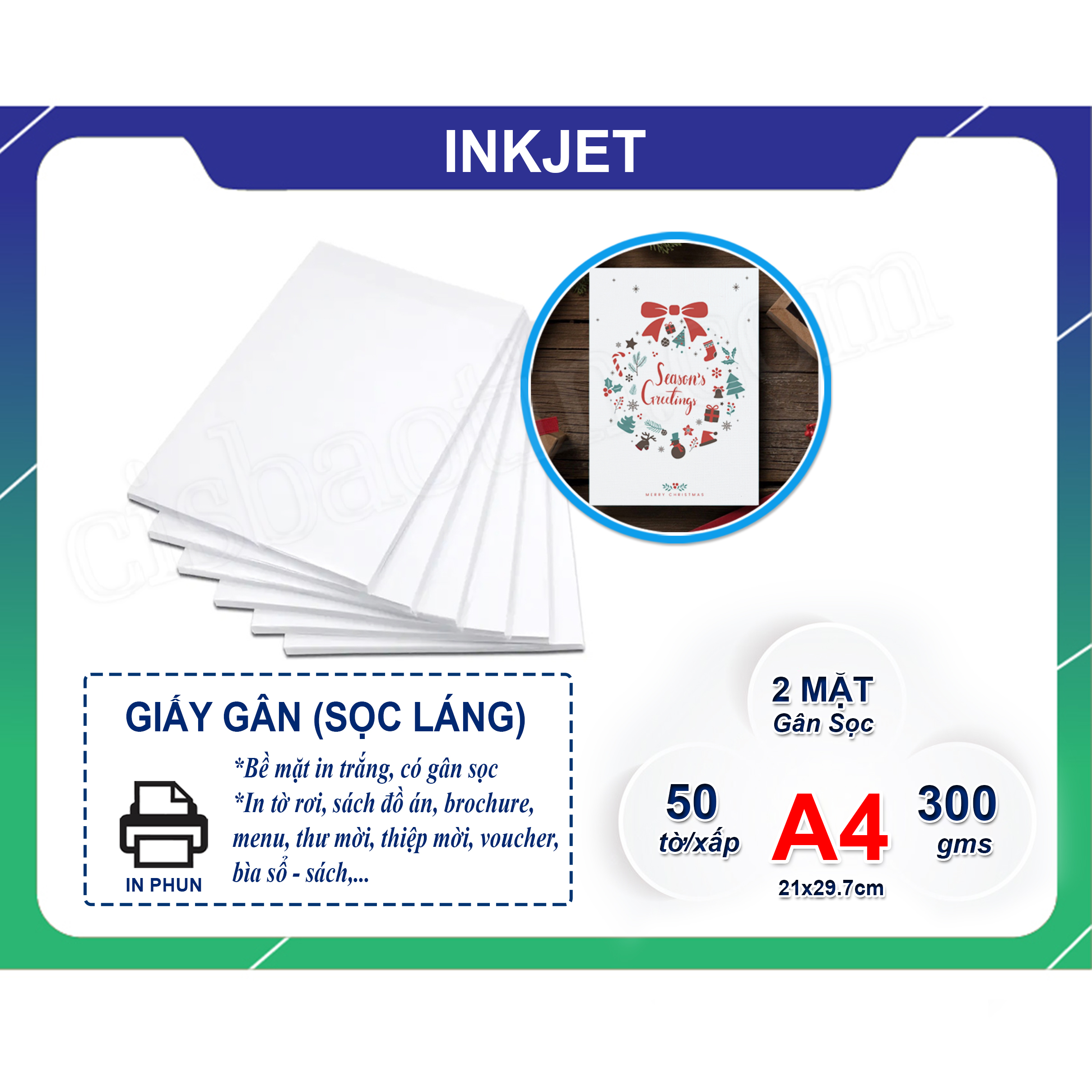 GIẤY IN INKJET SỌC LÁNG- KHỔ A4