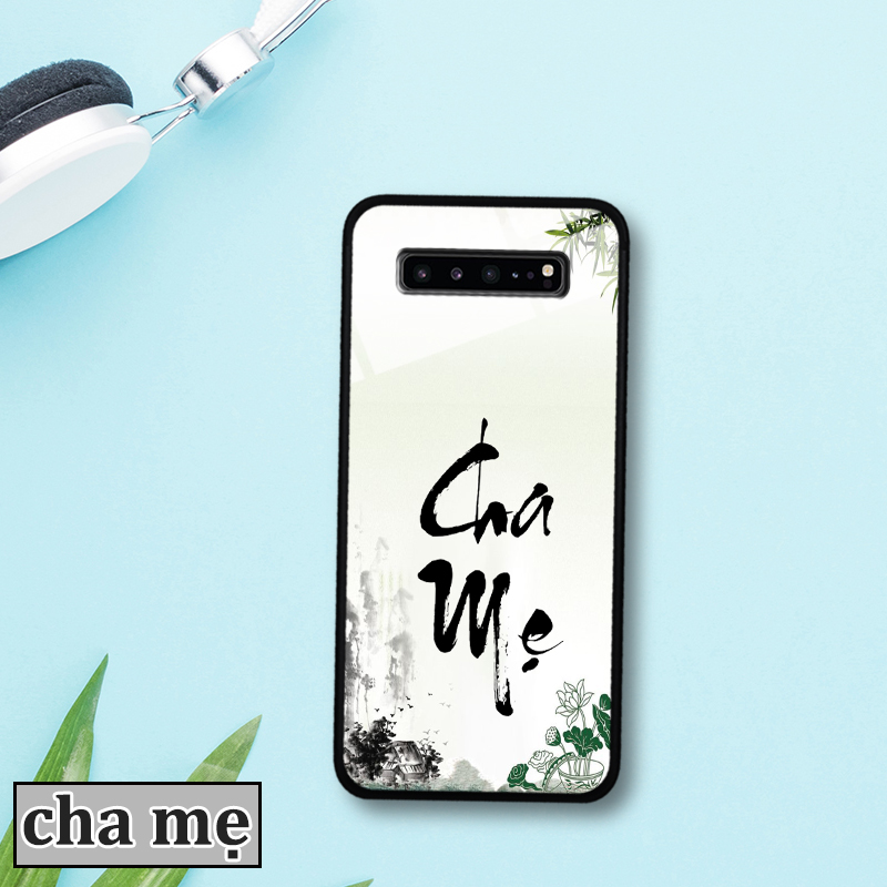 Ốp lưng Samsung Galaxy S10 5G in 3D chữ thư pháp