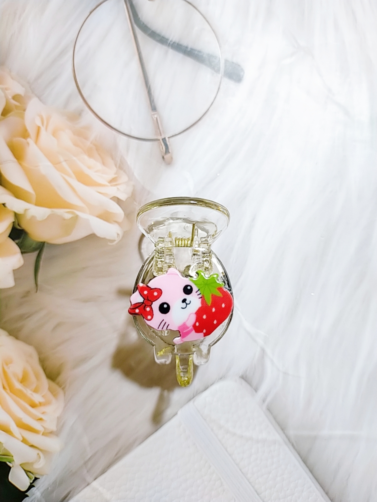 Kẹp tóc càng cua 3 răng trong suốt