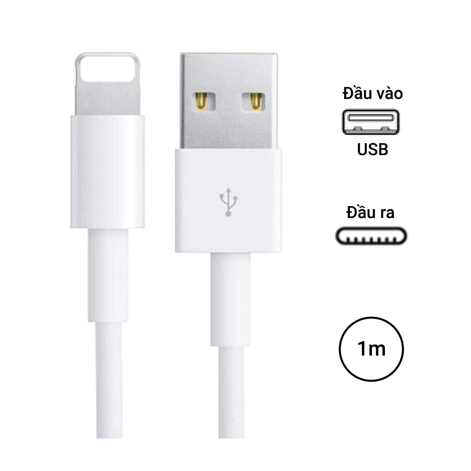 Cáp sạc iPhone Lightning  , dây sạc dành cho điện thoại iphone, iPad dài 1m