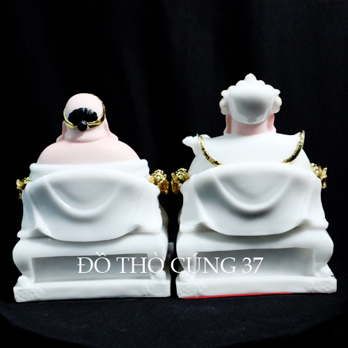 [ CAO 25 CM ] THẦN TÀI THỔ ĐỊA PHÚ QUÝ - MÀU TRẮNG [ COMPOSITE + BỘT ĐÁ  ]