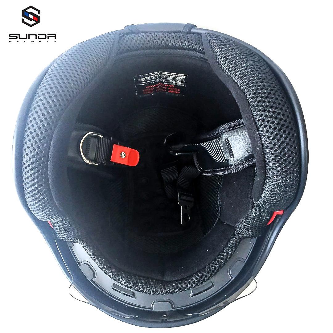 Mũ bảo hiểm phi công kính giấu SUNDA 388 tem