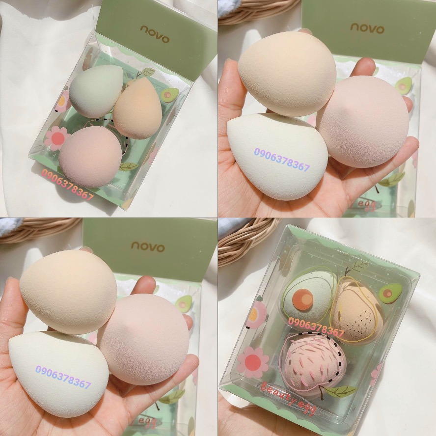 Bộ 3 Bông Trứng Novo Beauty Egg