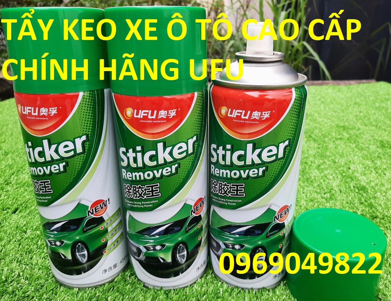 Chai xịt tẩy keo dành cho ô tô xe máy sticker remove chuyên dụng chính hãng ufu