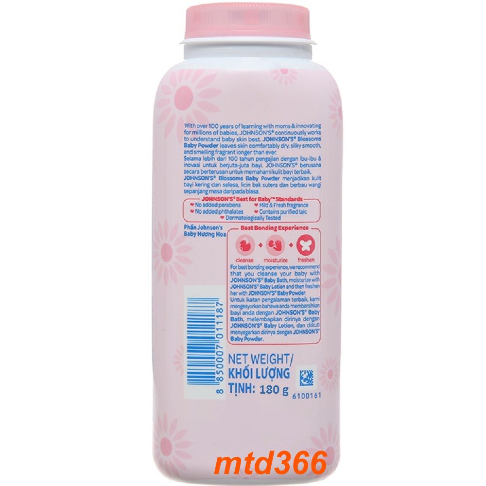 Phấn Thơm 180g Johnson' Blossoms Baby .