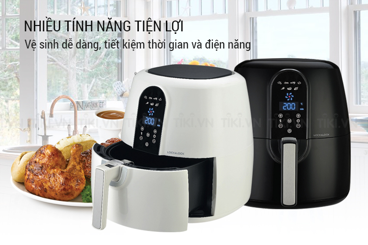 Nồi Chiên Không Dầu Điện Tử Lock&Lock EJF351BLK (5.2L)