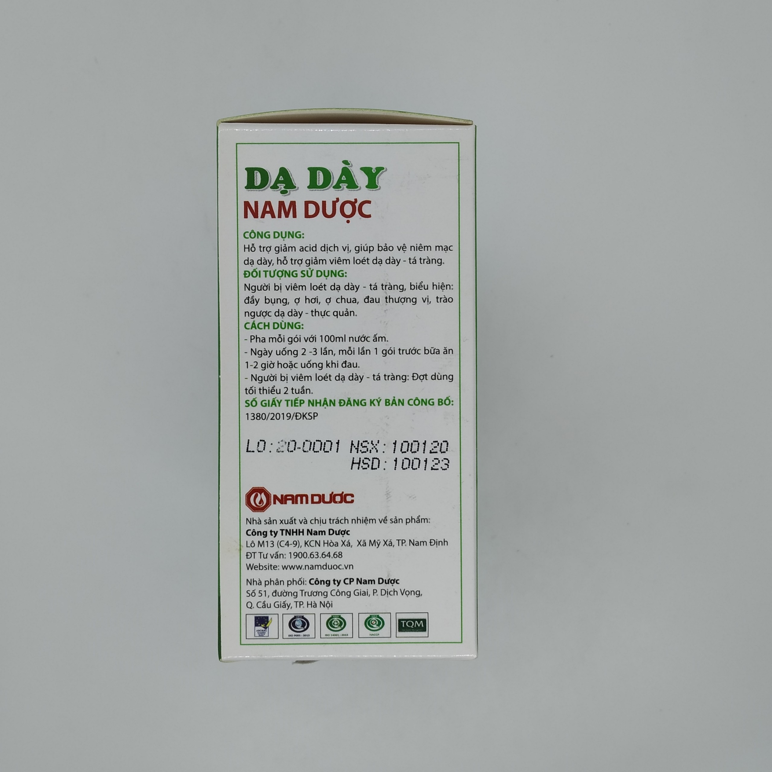 Dạ dày Nam Dược hộp 12 gói