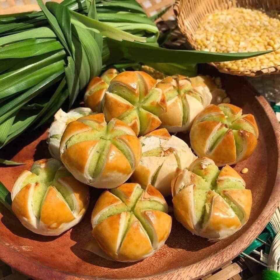 Bánh dừa sầu riêng - Đậu xanh lá dứa