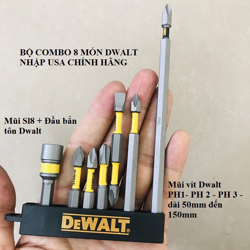 Bộ 7 Mũi Vít DeWalt Chính Hãng Có Từ