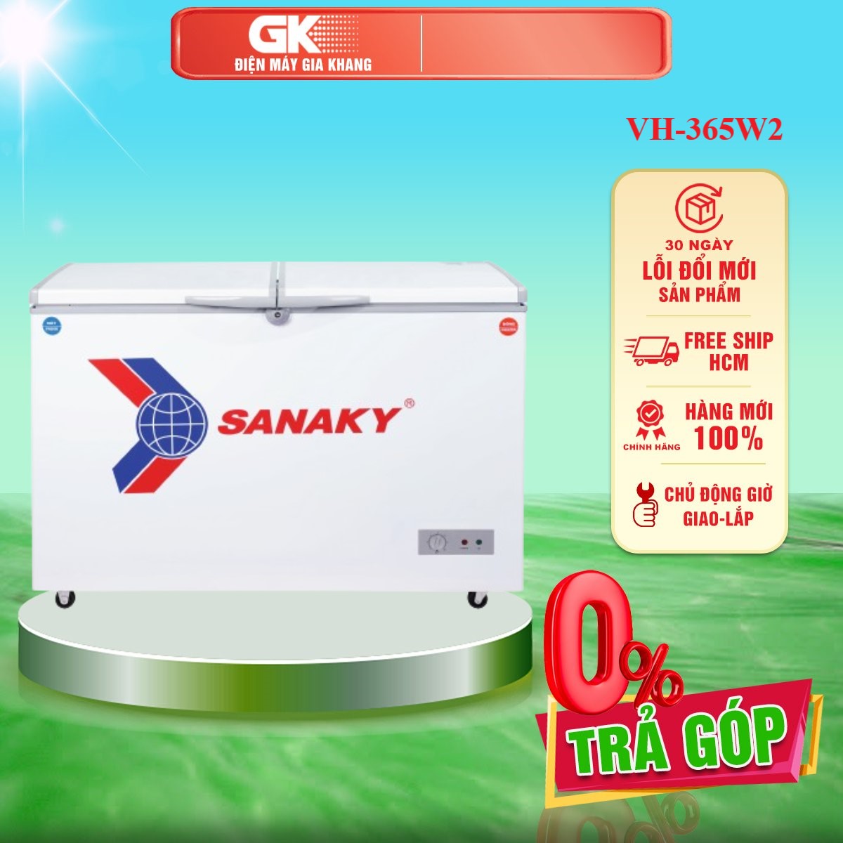 Tủ đông Sanaky 260 lít VH-365W2 - GIAO TOÀN QUỐC - FREESHIP HCM