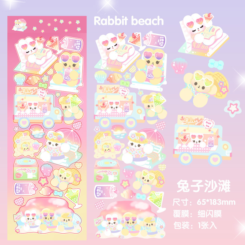 Sticker Hologram Gấu