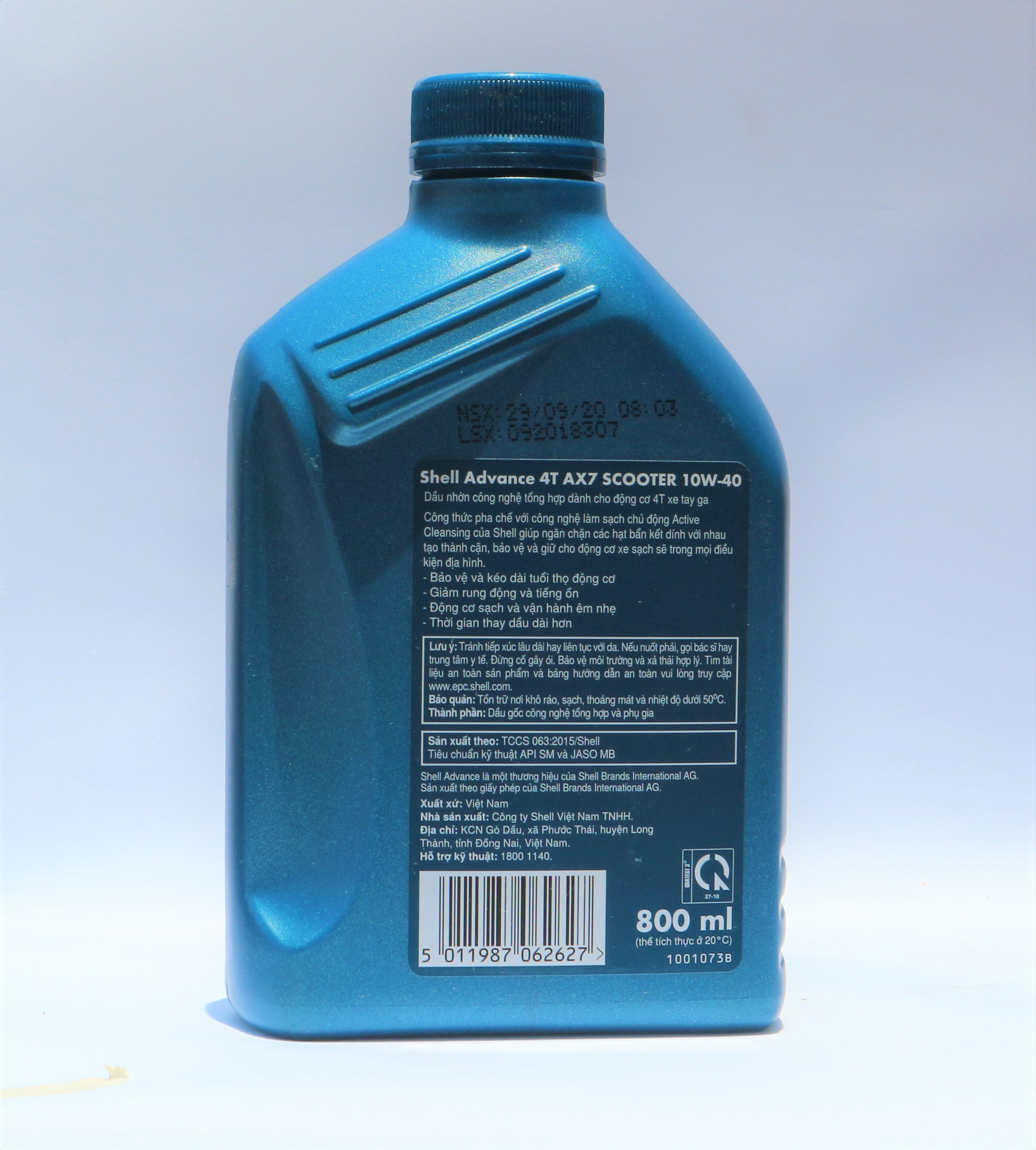 Shell Advance AX7 SCOOTER 10W40 800ML Nhớt xe ga