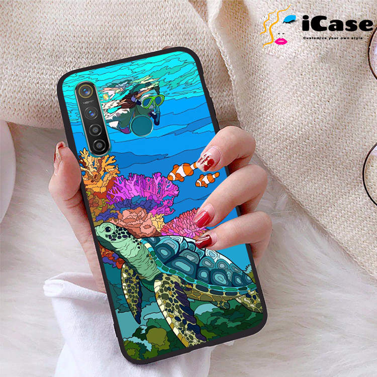 Ốp lưng realme 5 pro viền dẻo tpu bst sea