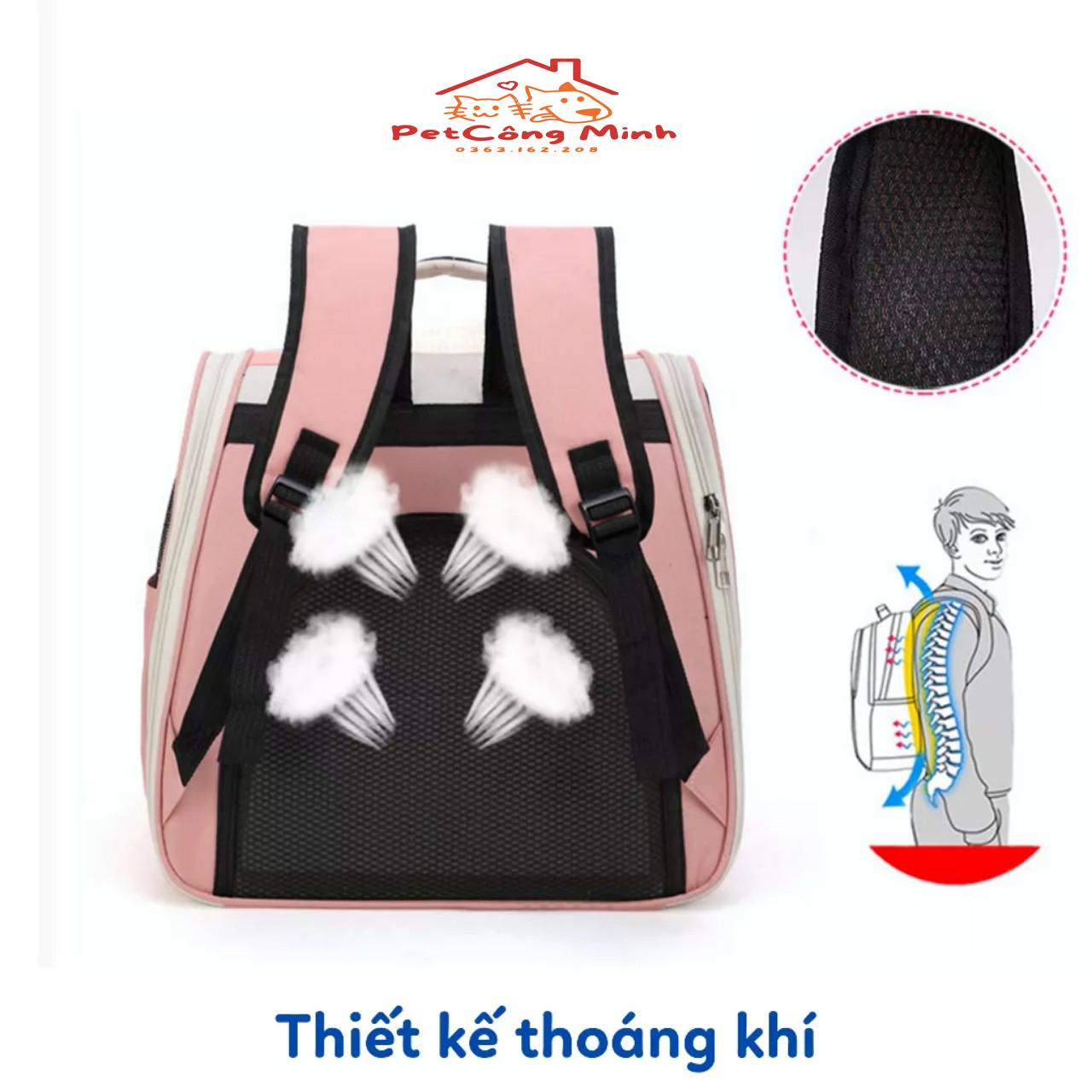 Balo cho mèo chó thú cưng size lớn Hello Cat Lapeta