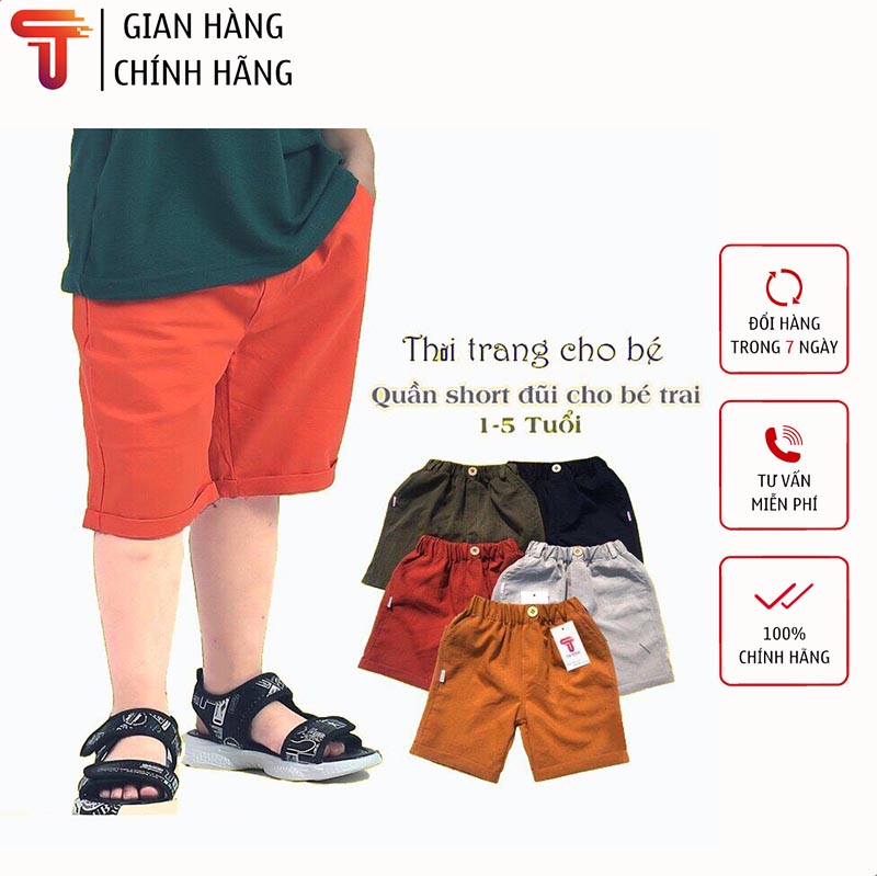 TANOSA Quần short đũi cho bé trai size 1-5 tuổi Phong Cách Hàn Quốc