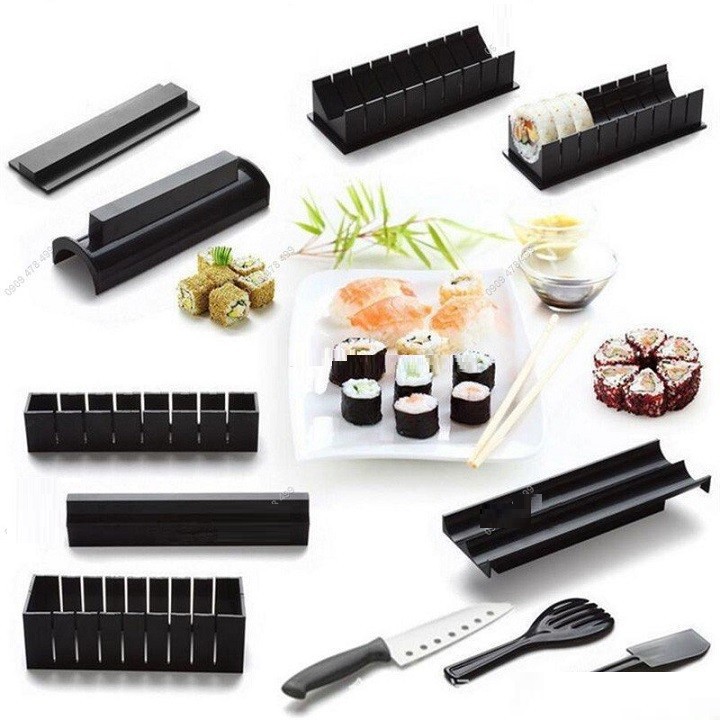 Bộ 10 món dụng cụ làm sushi cao cấp.bộ dụng cụ làm sushi 10 món dụng cụ làm sushi