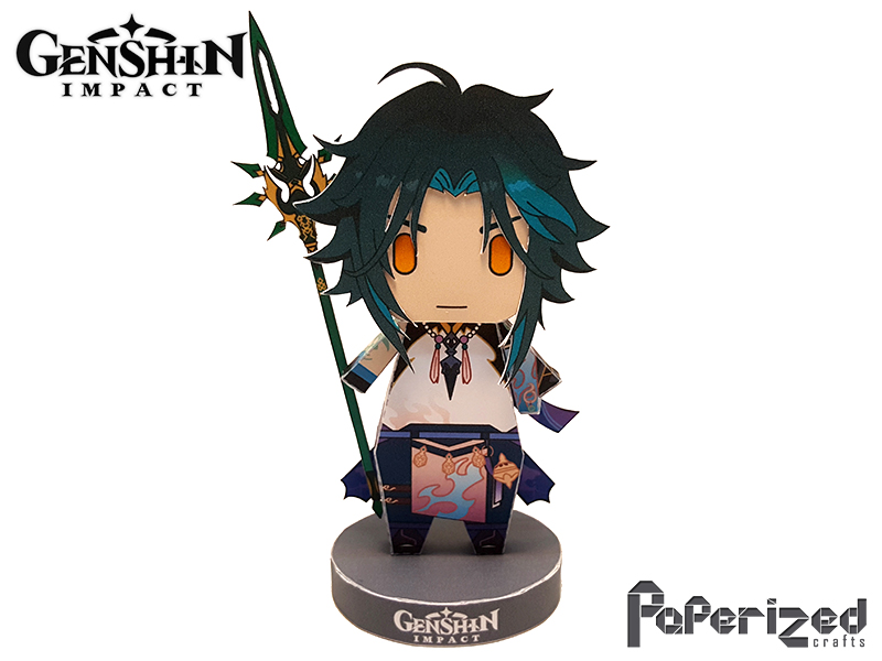 Mô Hình Giấy Xiao Chibi Game Genshin Impact