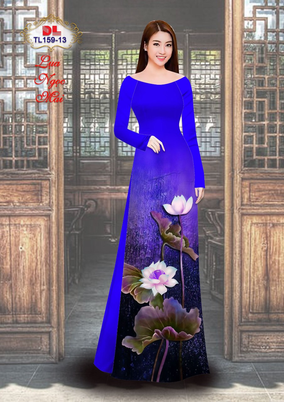 Vải áo dài hoa sen