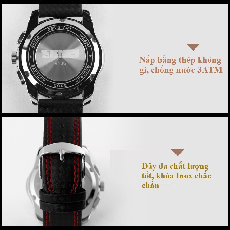 [HCM]ĐỒNG HỒ NAM SKMEI 9106 - CHRONOGRAPH
