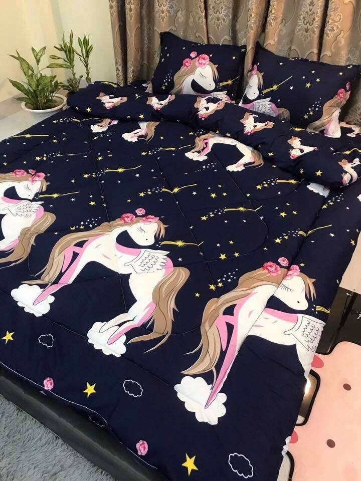 Chăn Phao Chần Bông Cotton Poly Siêu Nhẹ, Siêu Ấm