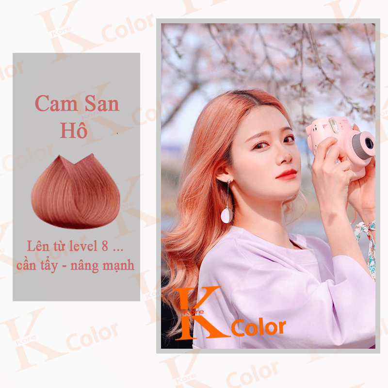 Thuốc nhuộm tóc CAM SAN HÔ  kcolor