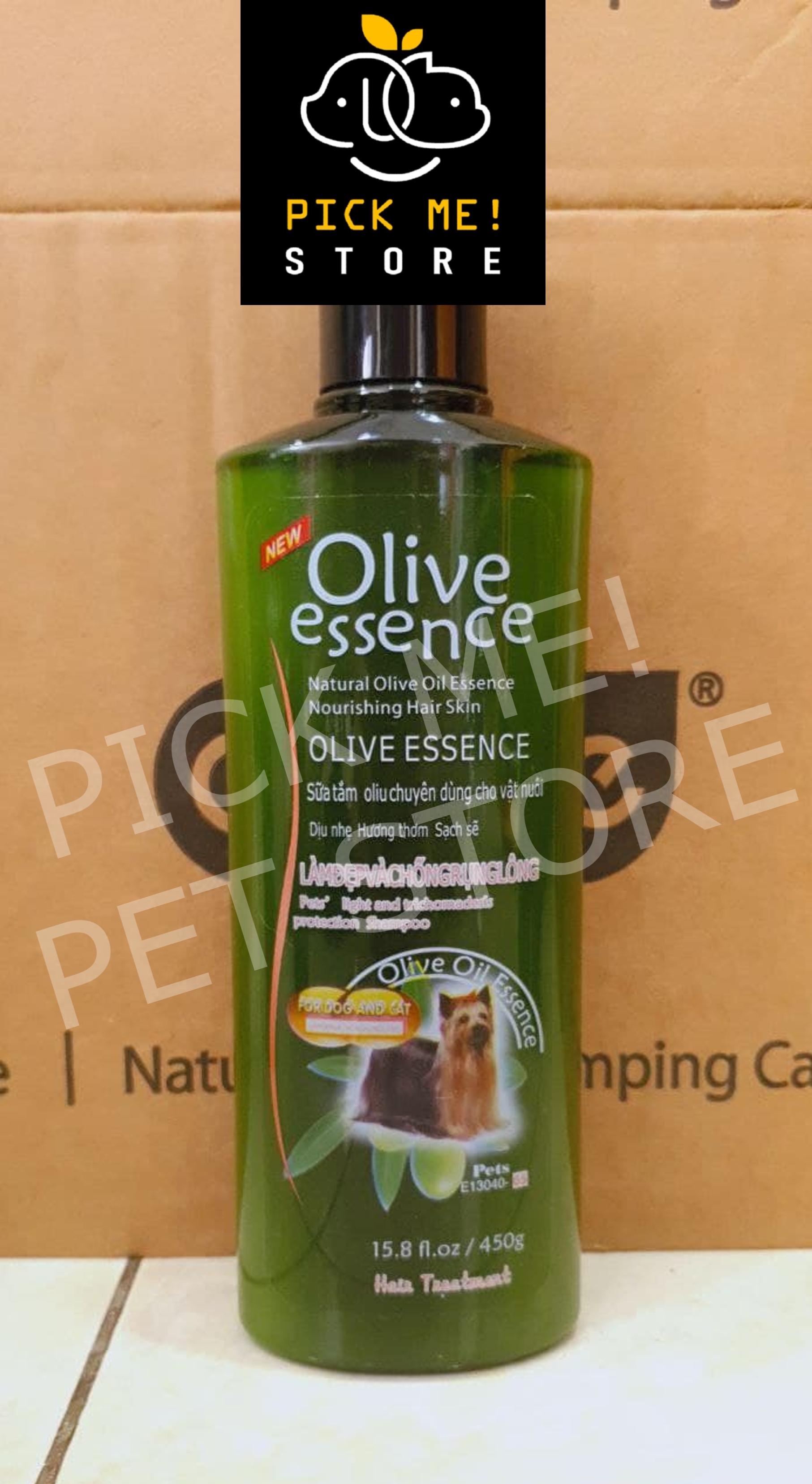 Olive Essence Shampoo for Dogs and Cats 450ml | Olive | Olive | Olive - Poodle, White fur, Dark fur, Hair care, Soft