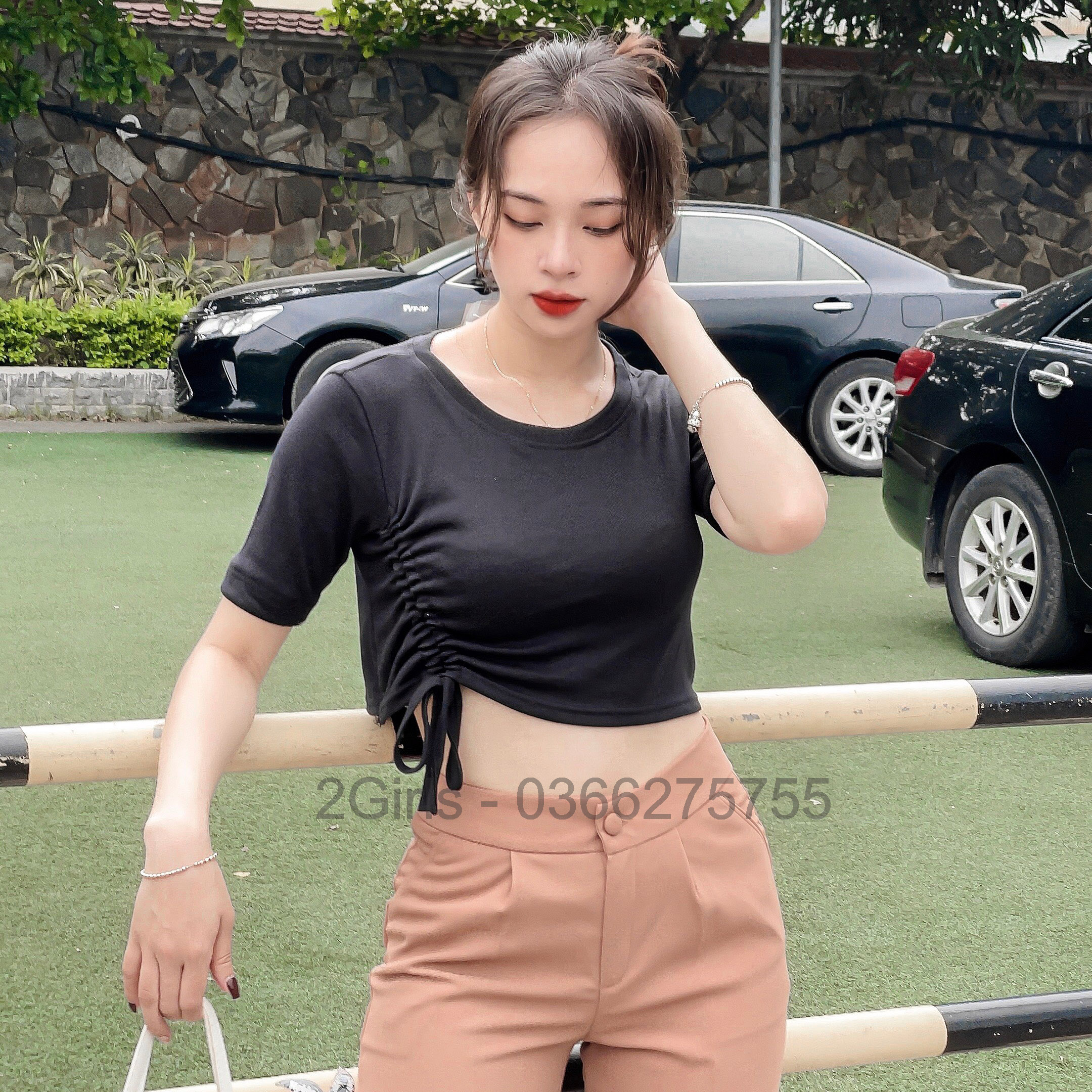 [BÁN SỈ] Áo thun rút dây eo bên sườn A08