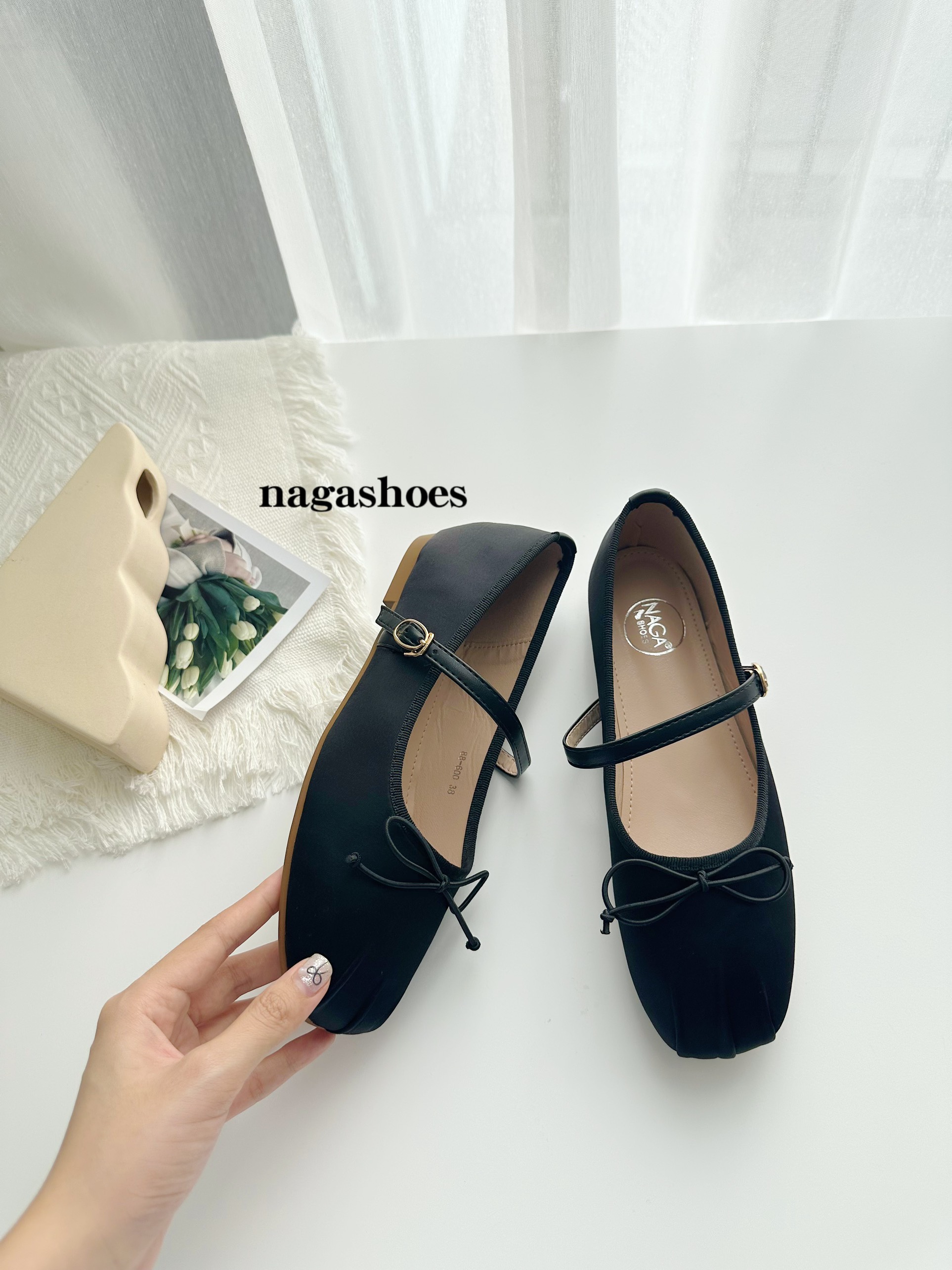 GIÀY BÚP BÊ NAGASHOES BALLETCORE THẮT NƠ NAB74