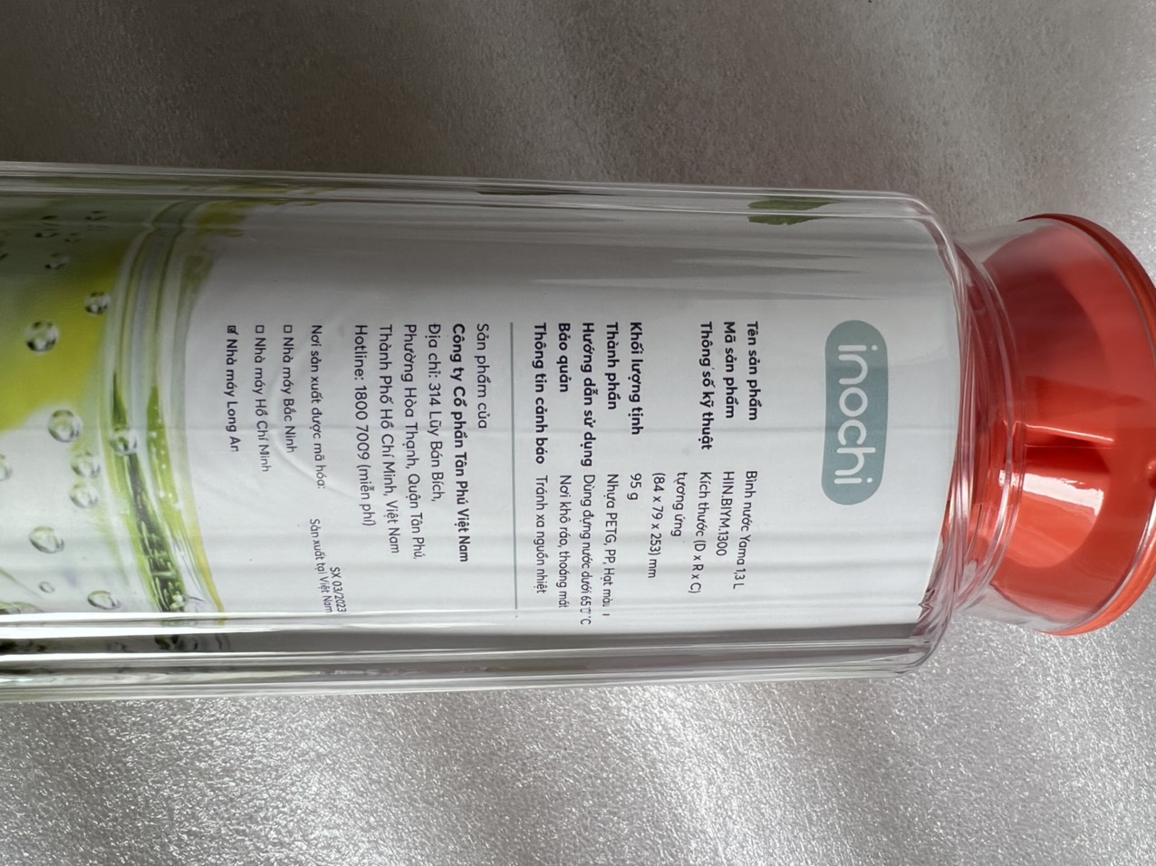 Bình Nước Yama 1.3L- Inochi