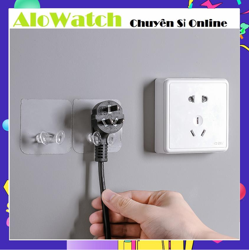 Sét 2 móc treo phích cắm điện, treo đồ