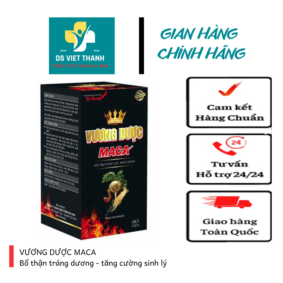 VƯƠNG DƯỢC MACA - bổ thận tráng dương - thực phẩm tăng cường sức khỏe nam giới