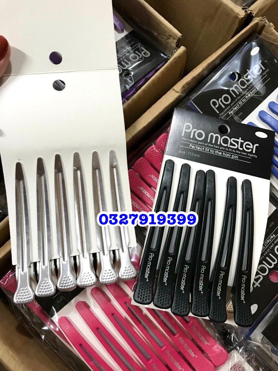 Pro Master Hair Parting Duck Clips B037 Super Strong 1 Blister of 6 Small Clips Easily Divide Hair into Small Curls High Quality