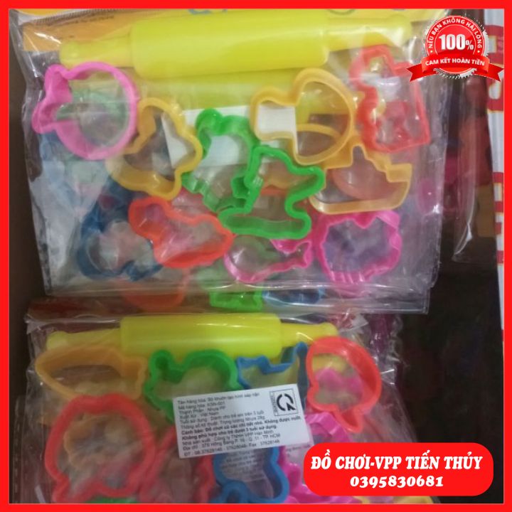 Bộ đồ khuôn đất sét nặn 10 hình cho bé yêu