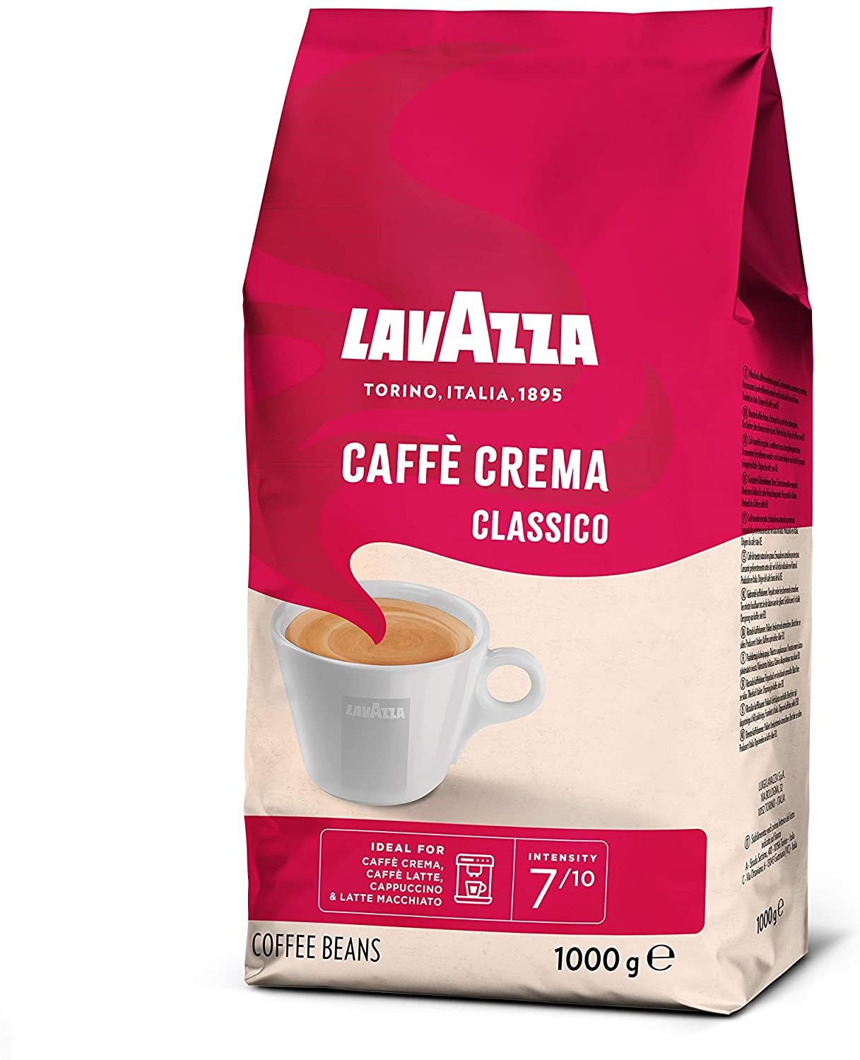 Cà phê hạt đã rang Lavazza Caffè Crema Classico 1000g