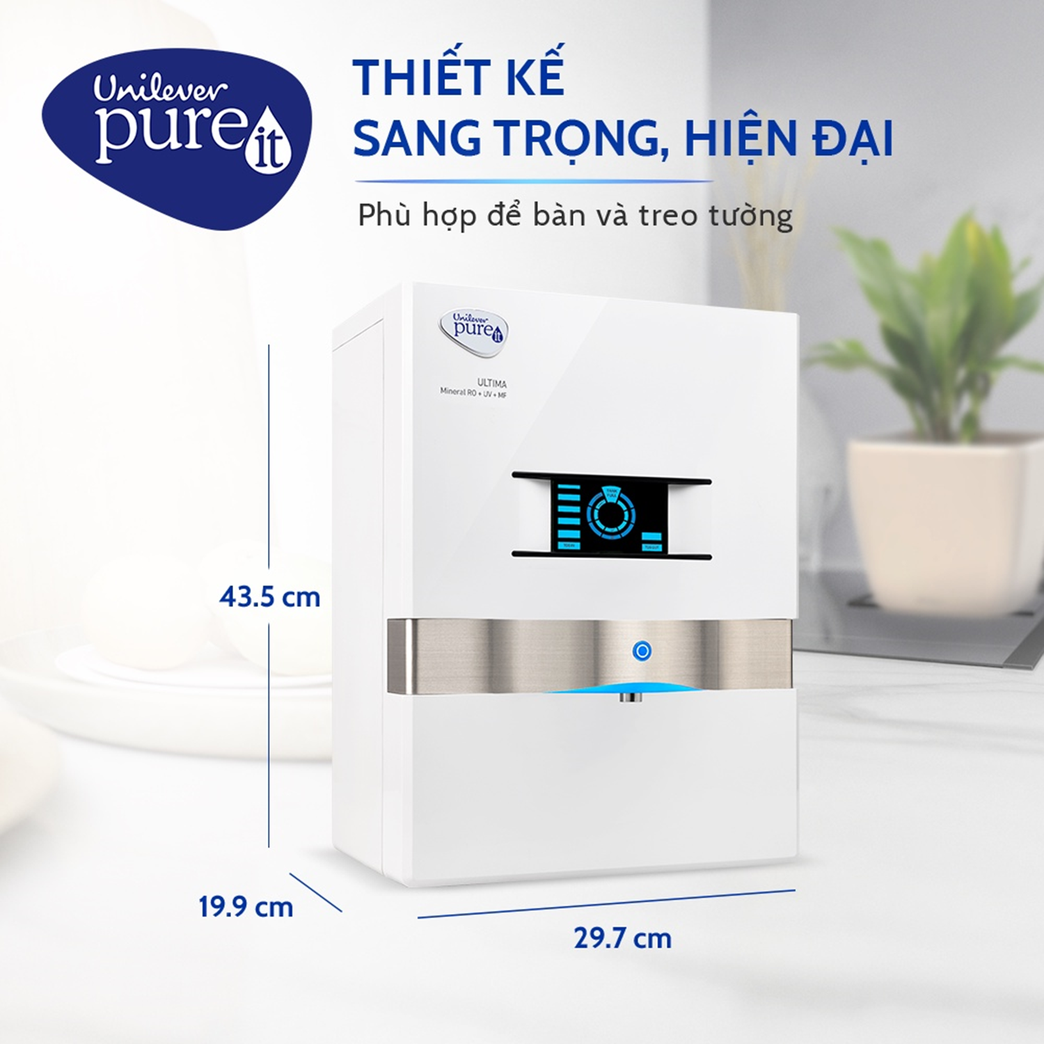 Máy Lọc Nước Unilever Pureit Ultima - Trắng - Đen