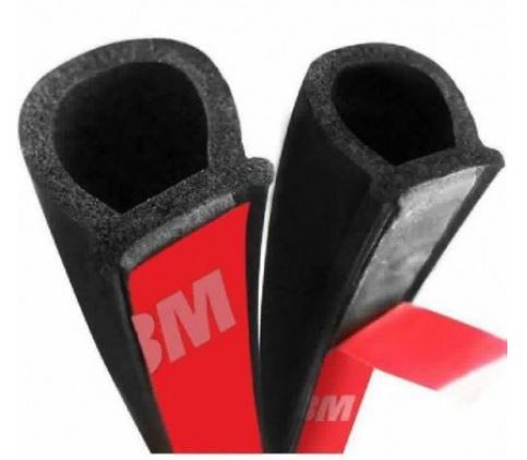 Combo 12 mét gioăng chống ồn ô tô, ron cửa cao su nẹp cửa chống ồn chữ D dán cửa, nắp cốp - #1 Chữ D