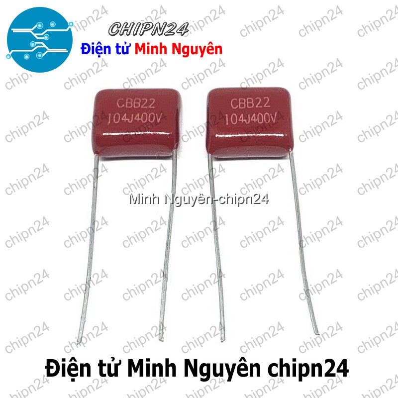 [5 con] (F230) Tụ CBB 400V 104J P=10mm (104 100nF 0.1uF) - HH001180