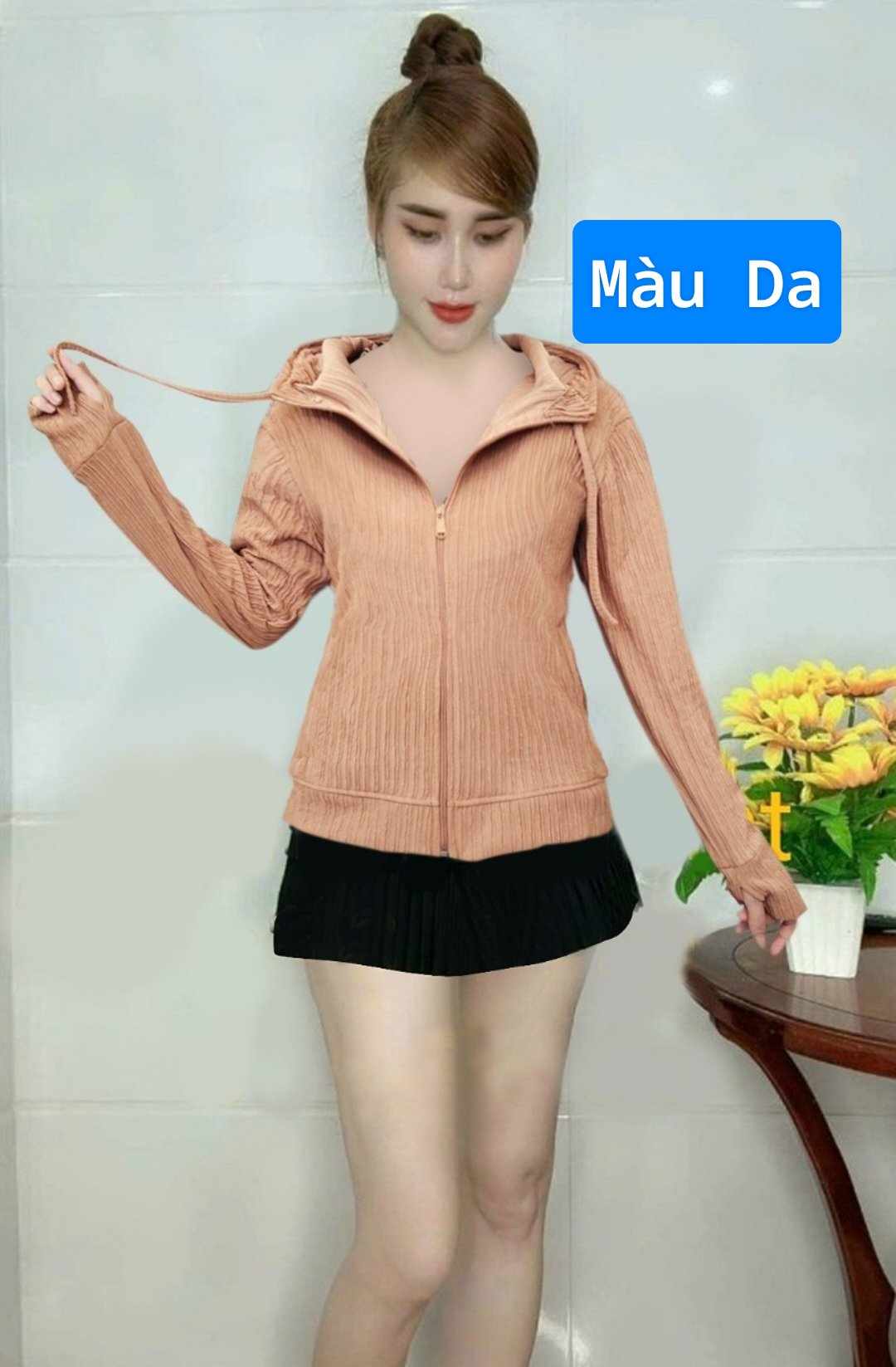 Áo khoác nữ chất đũa đốm 4 túi chất mát form dáng trẻ trung đi chơi đi làm đều xinh