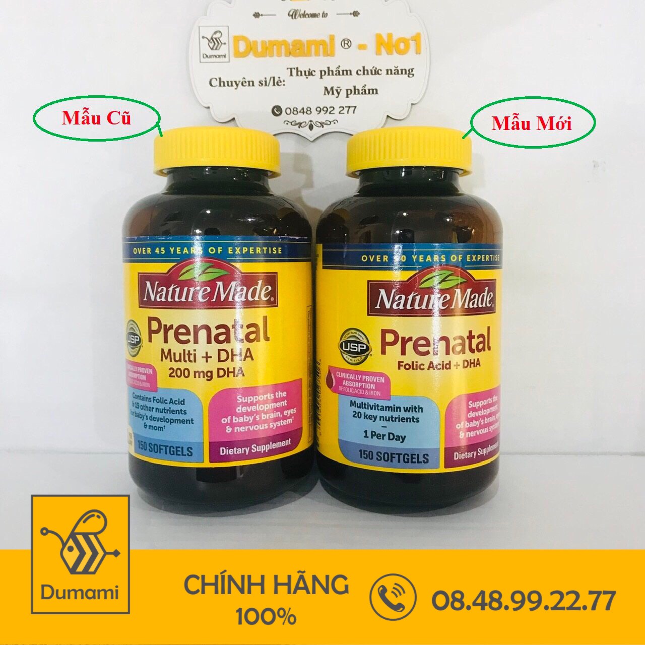 Bổ Bầu Prenatal Multi+DHA 150 viên của Mỹ