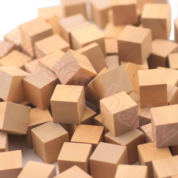 100 Khối gỗ lập phương 2cm - cube 2cm (loại gỗ mộc)