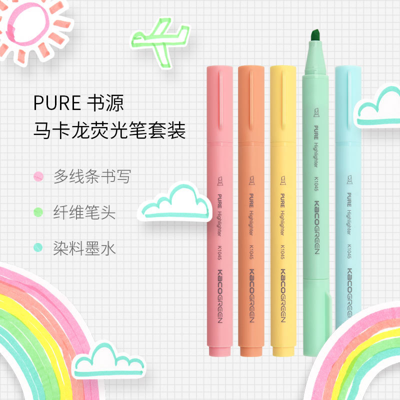 Bộ 5 bút Highlight Kaco Pastel ( 2 lựa chọn )