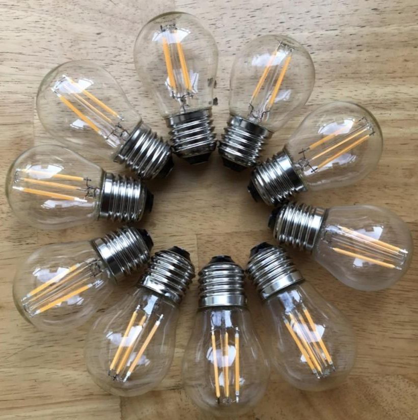 Bộ 10 đèn led giả dây tóc Edision G45 4W ánh sáng vàng