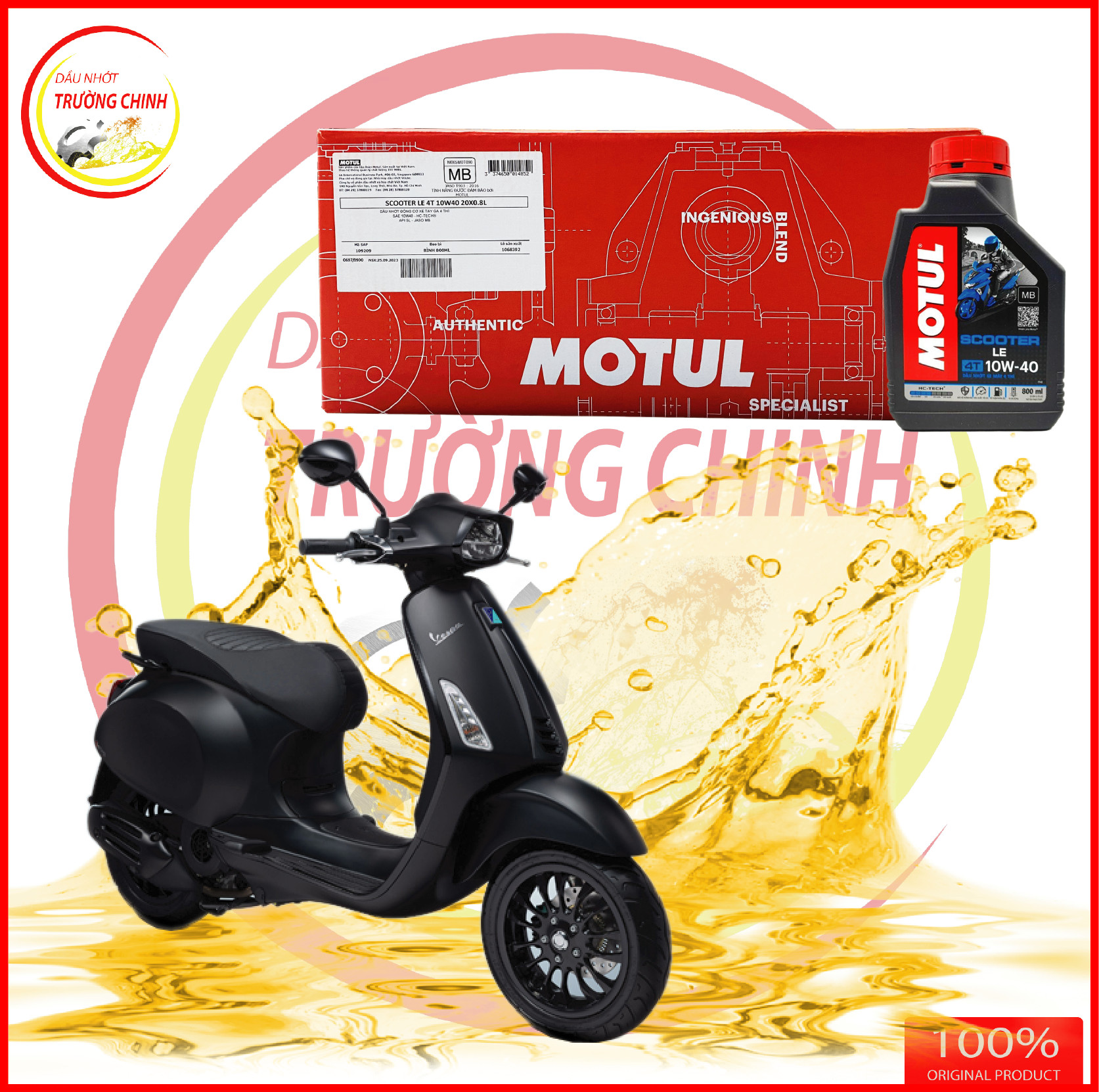 Nhớt Motul Scooter Le 10W40 dành cho xe ga