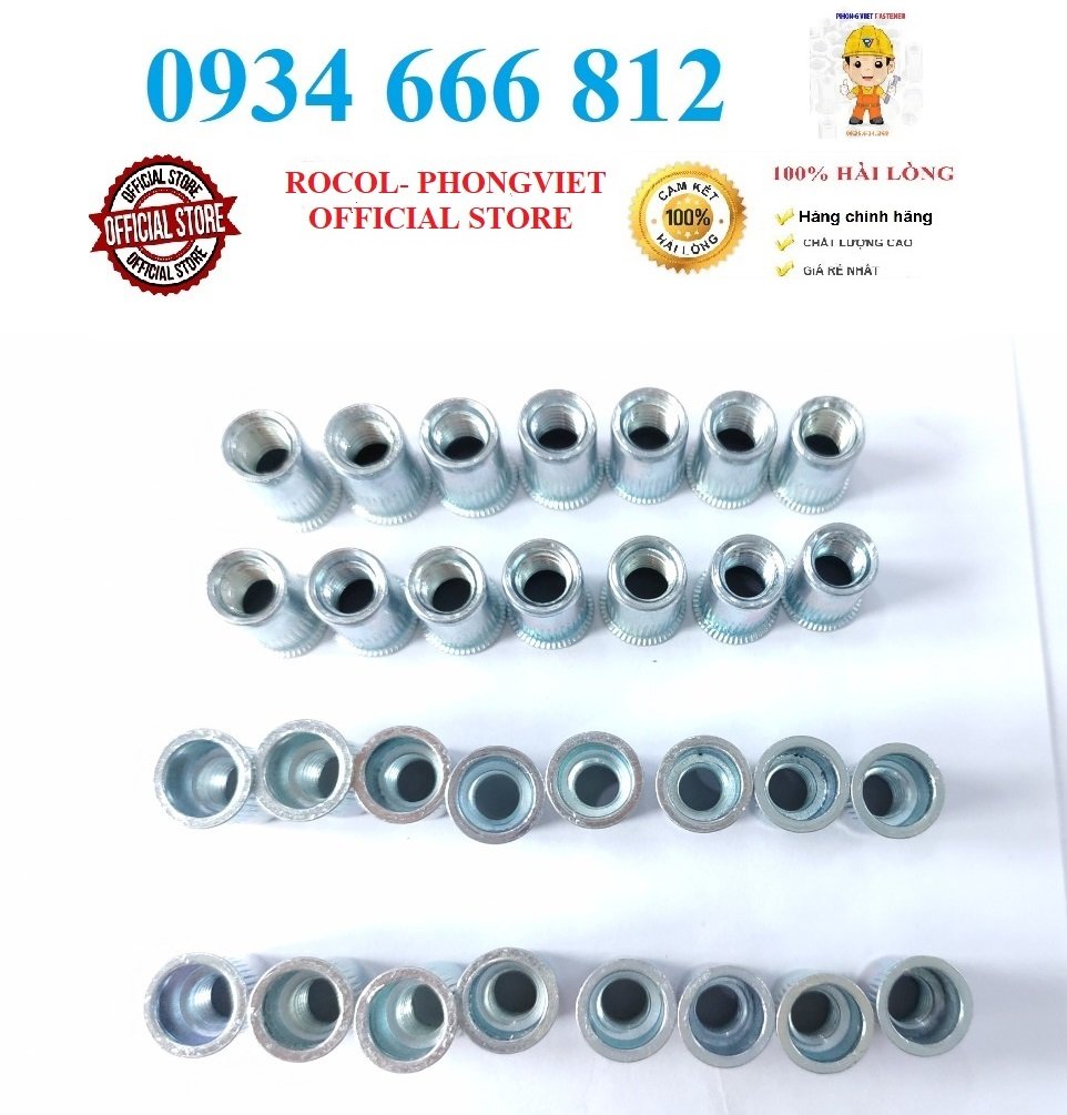 50c Ốc tán rút chân nhỏ M4, M5,M6,M8